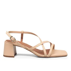 2053 Beige | Mid heel sandal