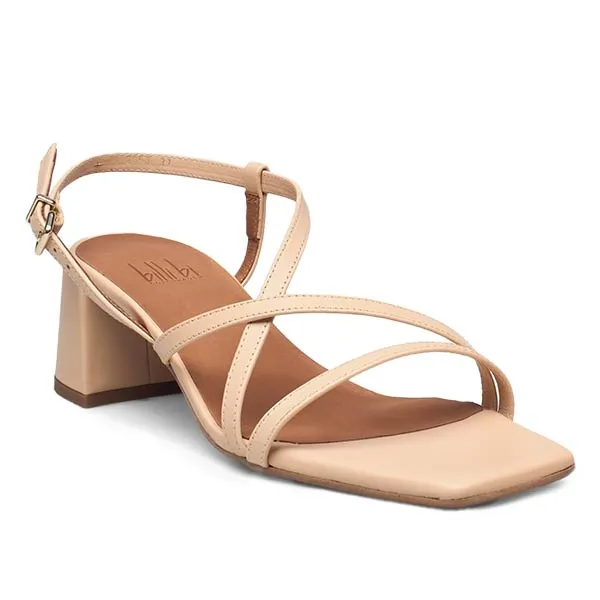 2053 Beige | Mid heel sandal