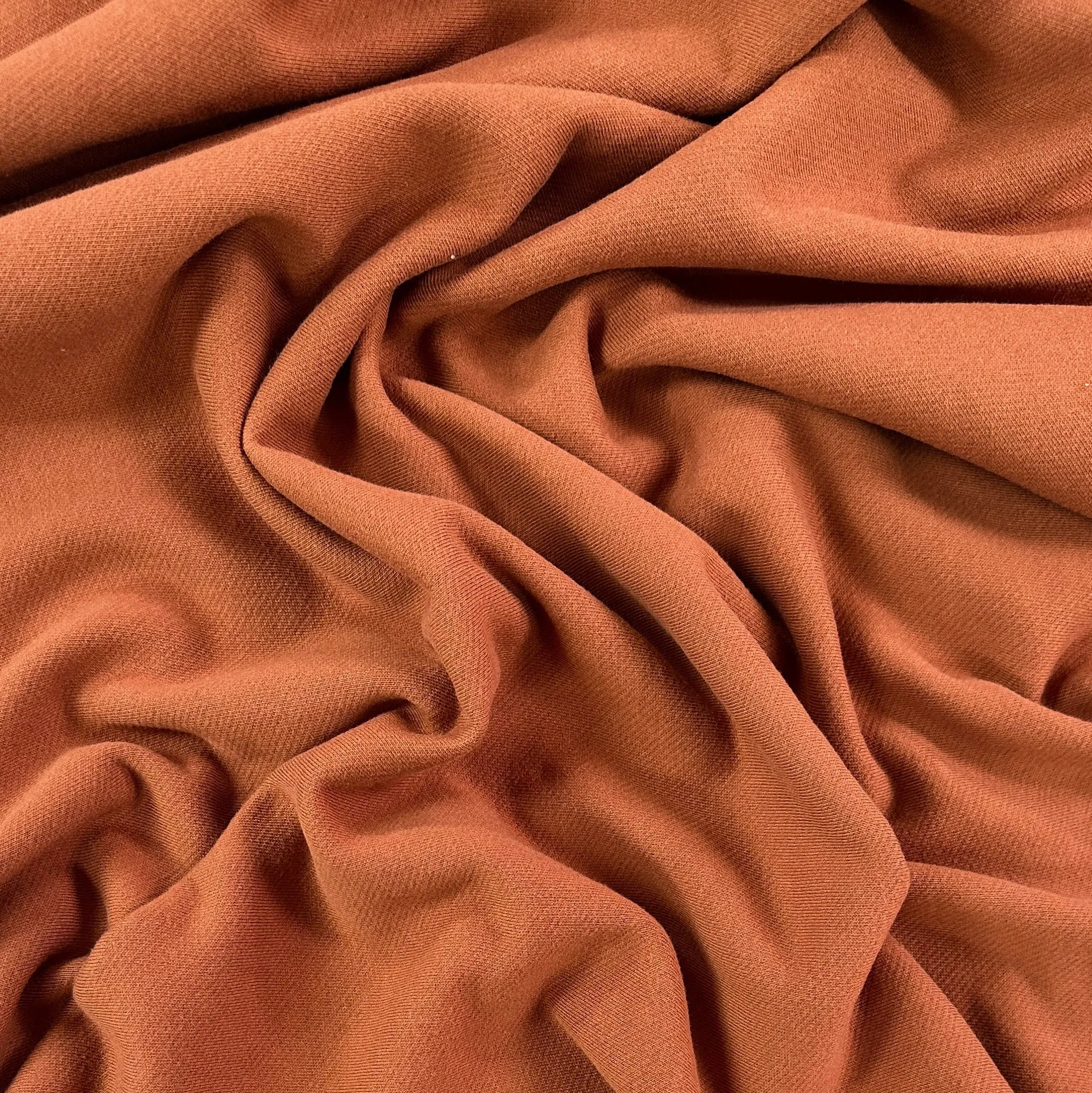 41" Remnant - Organic Cotton Twill Face Fleece Knit - Allspice