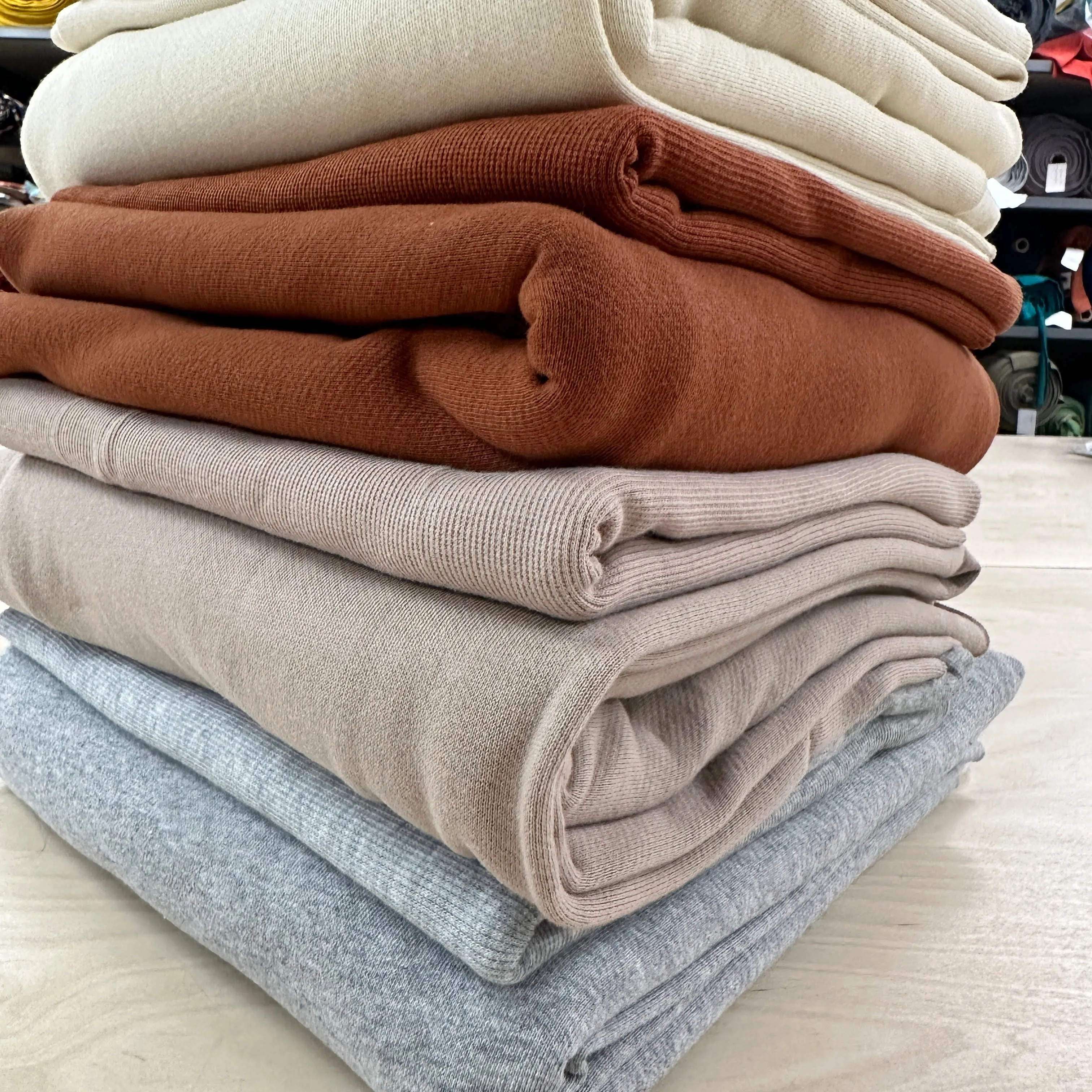 41" Remnant - Organic Cotton Twill Face Fleece Knit - Allspice