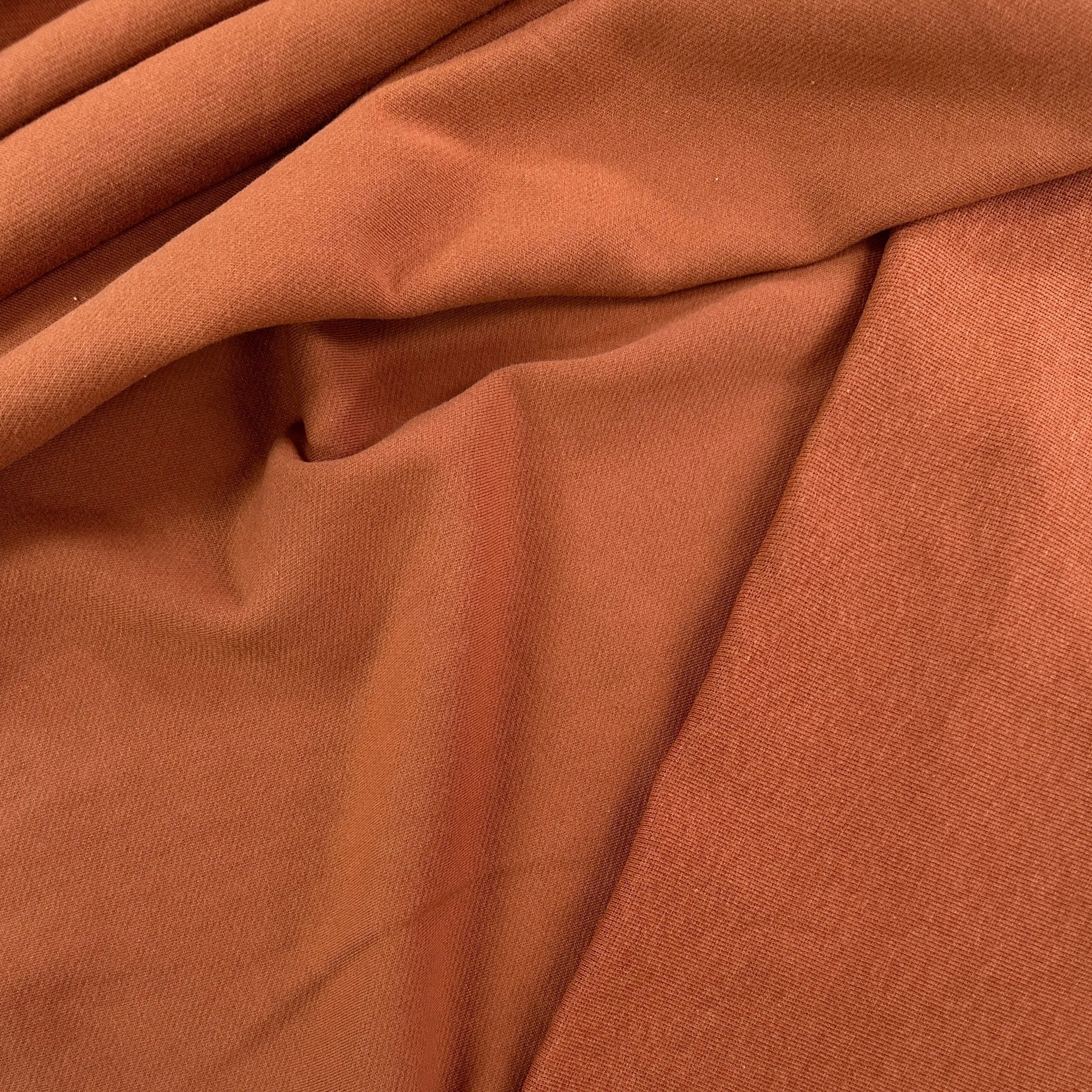 41" Remnant - Organic Cotton Twill Face Fleece Knit - Allspice