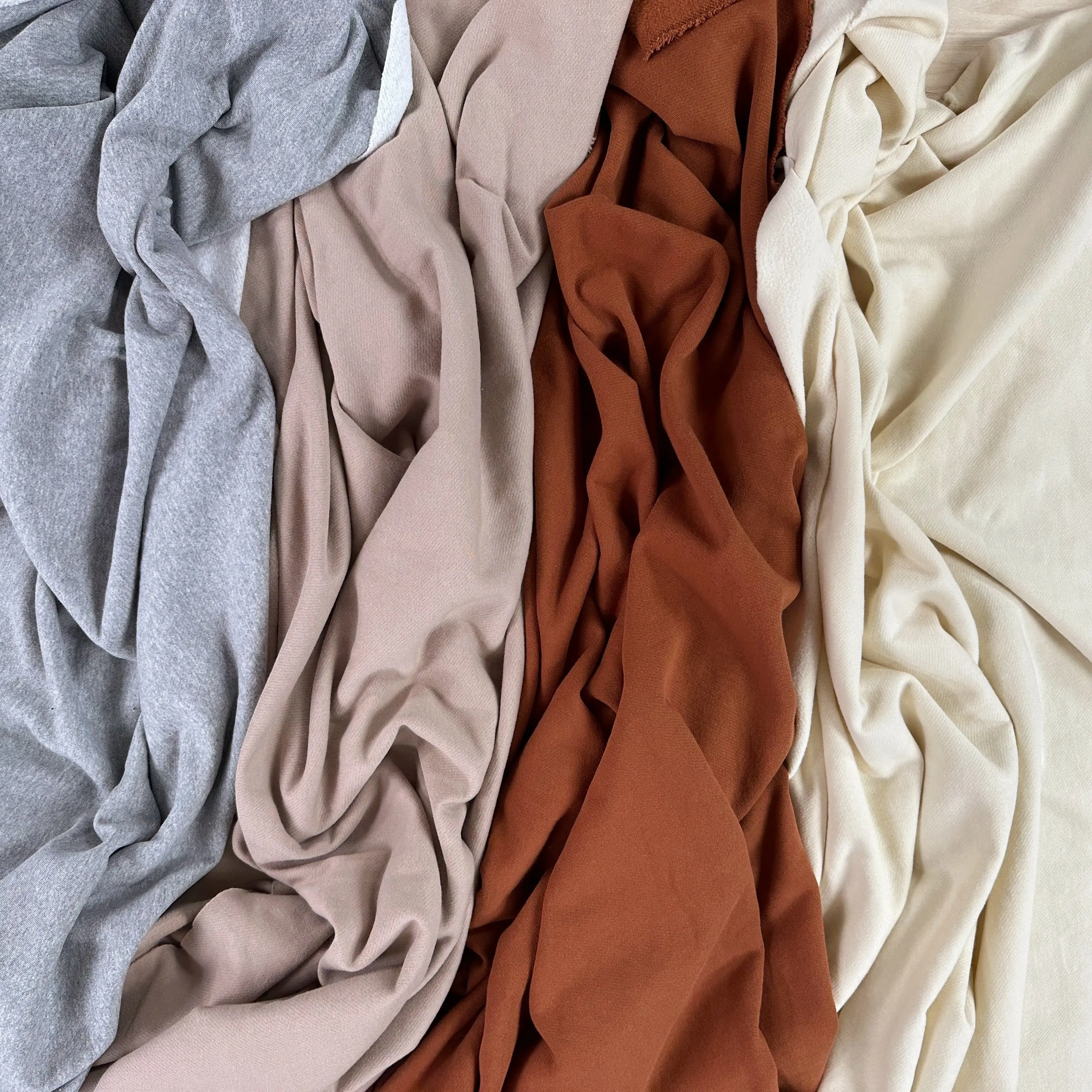 41" Remnant - Organic Cotton Twill Face Fleece Knit - Allspice