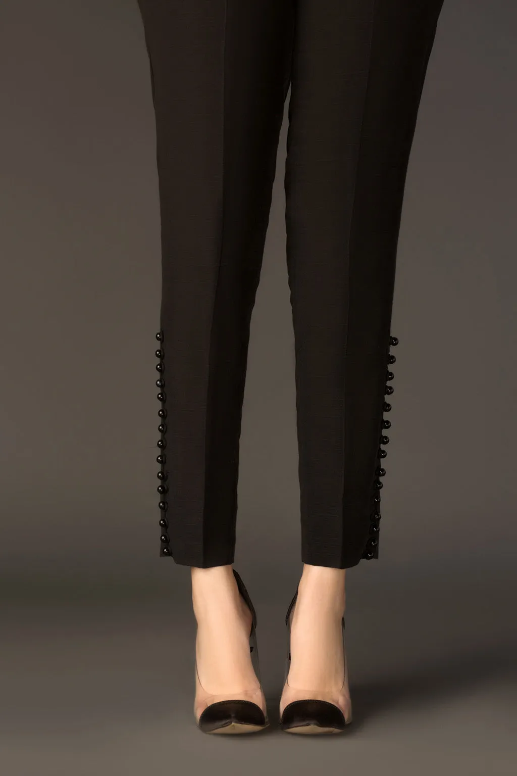 Ankle Length Straight Pants Black