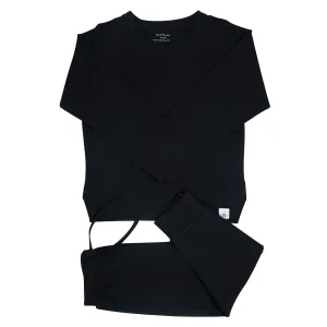 Blazing Black Comfort Crew Neck Jogger Set