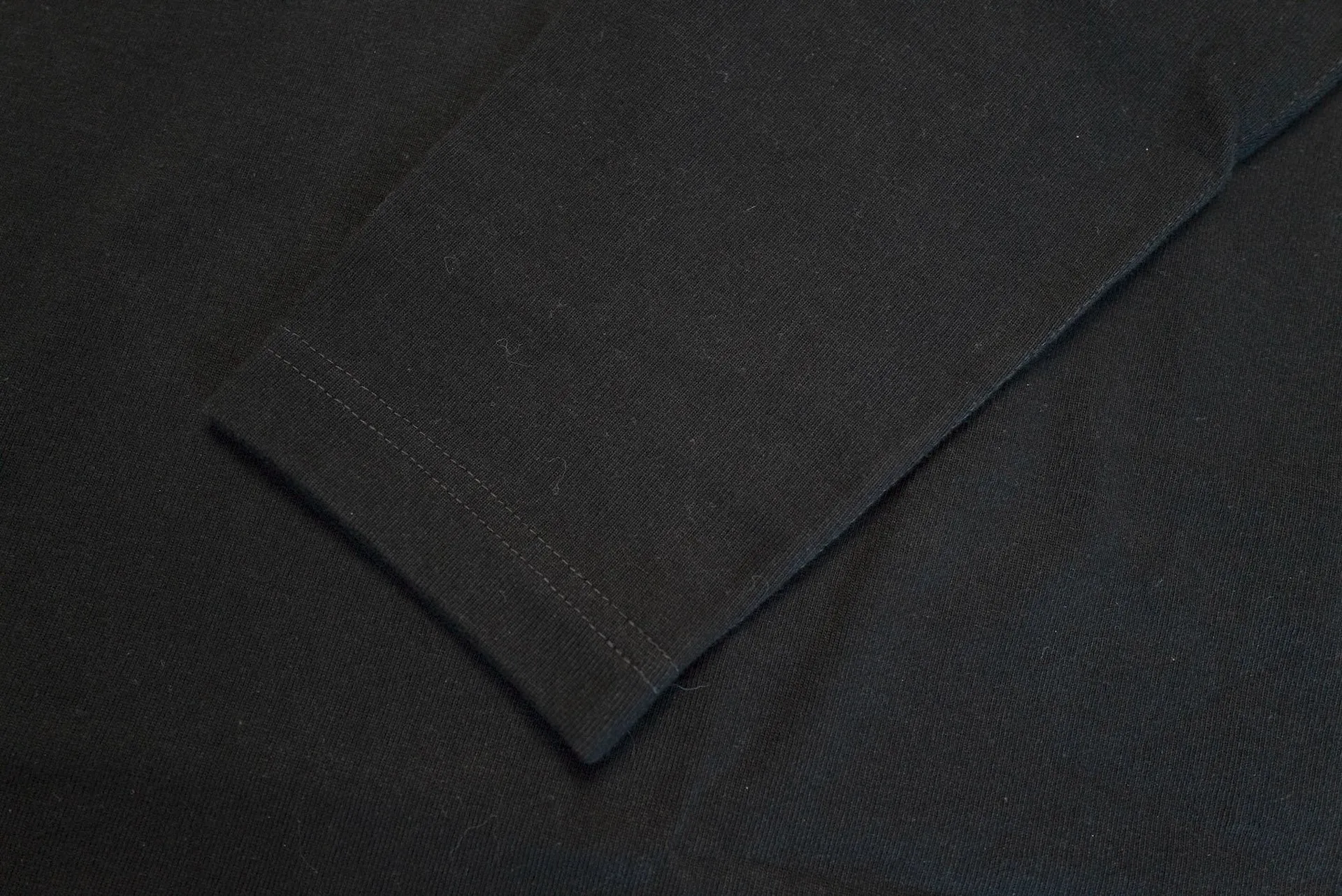 Boncoura 10oz Ultra Heavy Loopwheeled Pocket L/S Tee (Black)