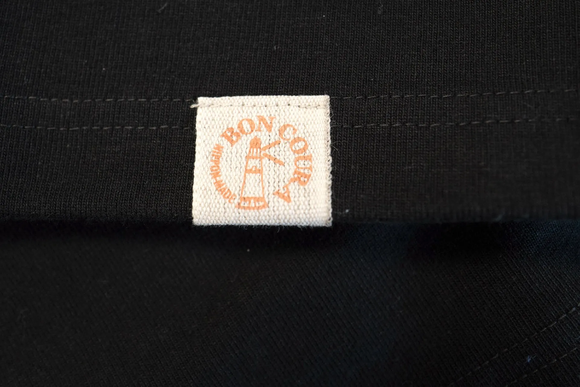 Boncoura 10oz Ultra Heavy Loopwheeled Pocket L/S Tee (Black)