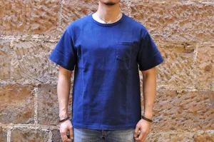 Boncoura 10oz Ultra heavy Loopwheeled Pocket Tee (Natural Indigo)