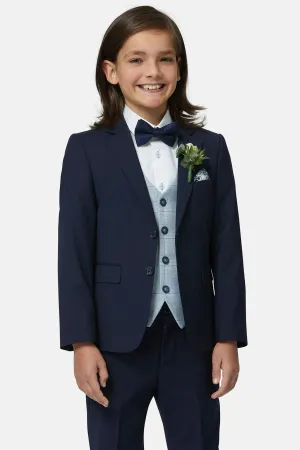 Boys Andrew Sky Check Waistcoat