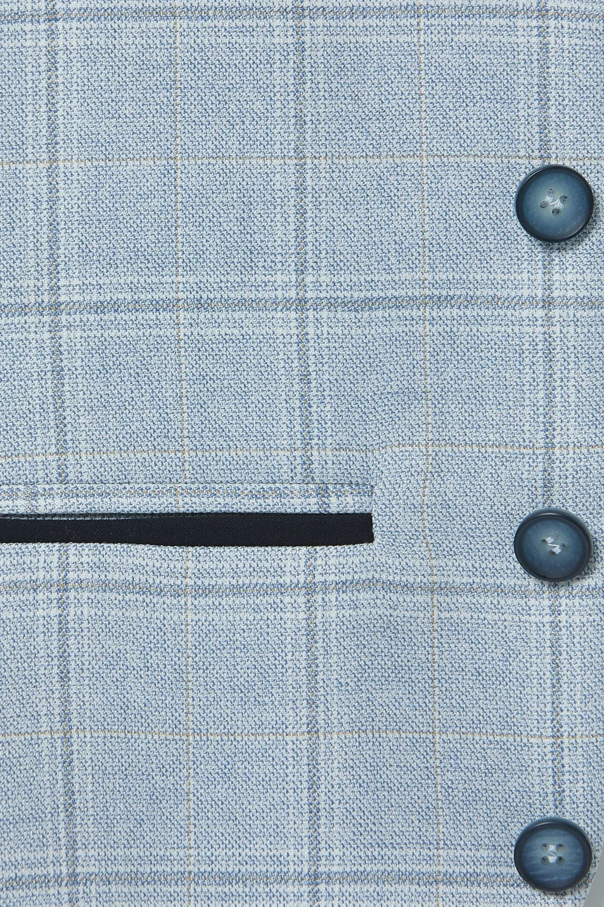 Boys Andrew Sky Check Waistcoat