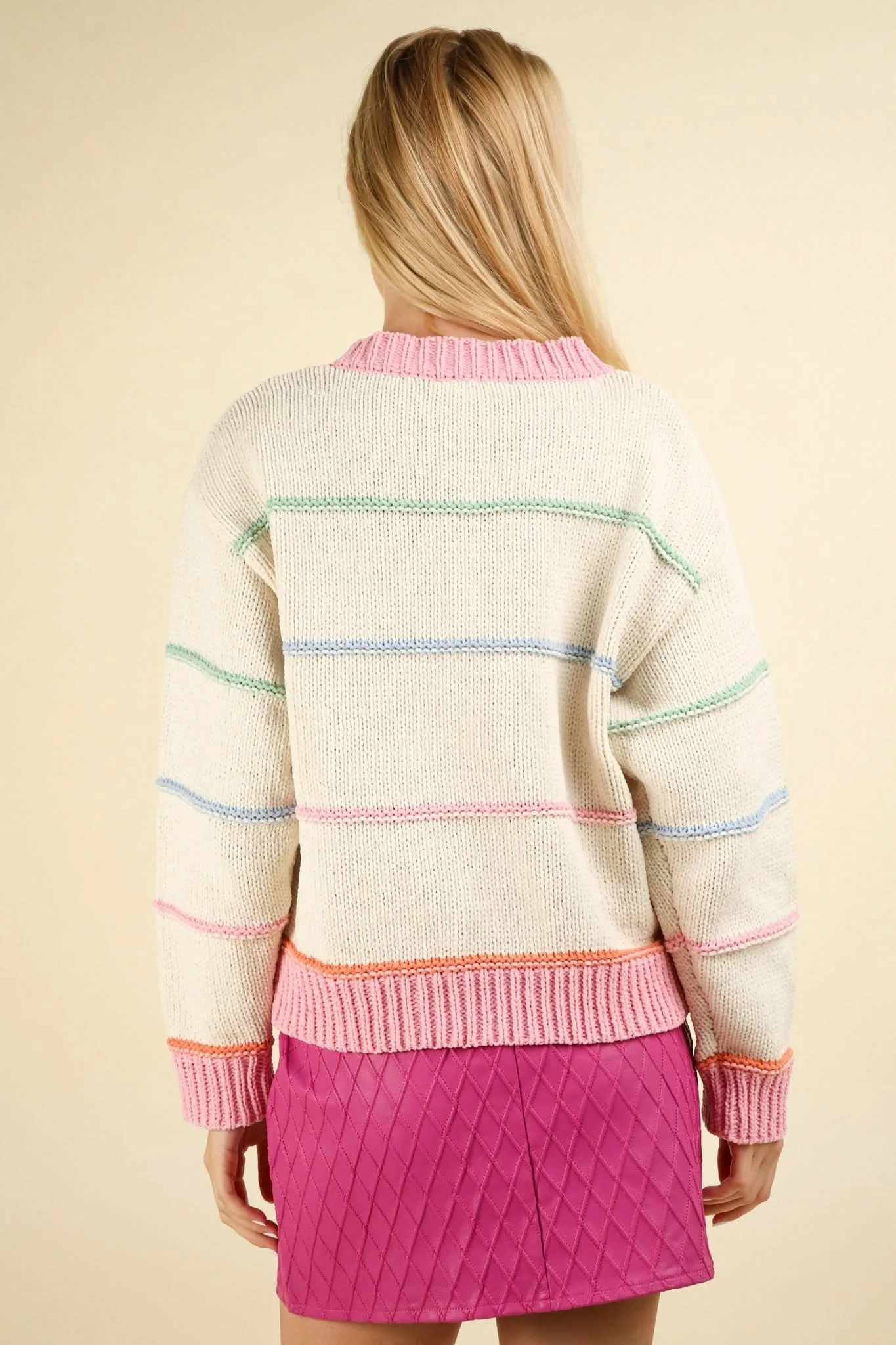 Candy Cardigan-Cream Mix