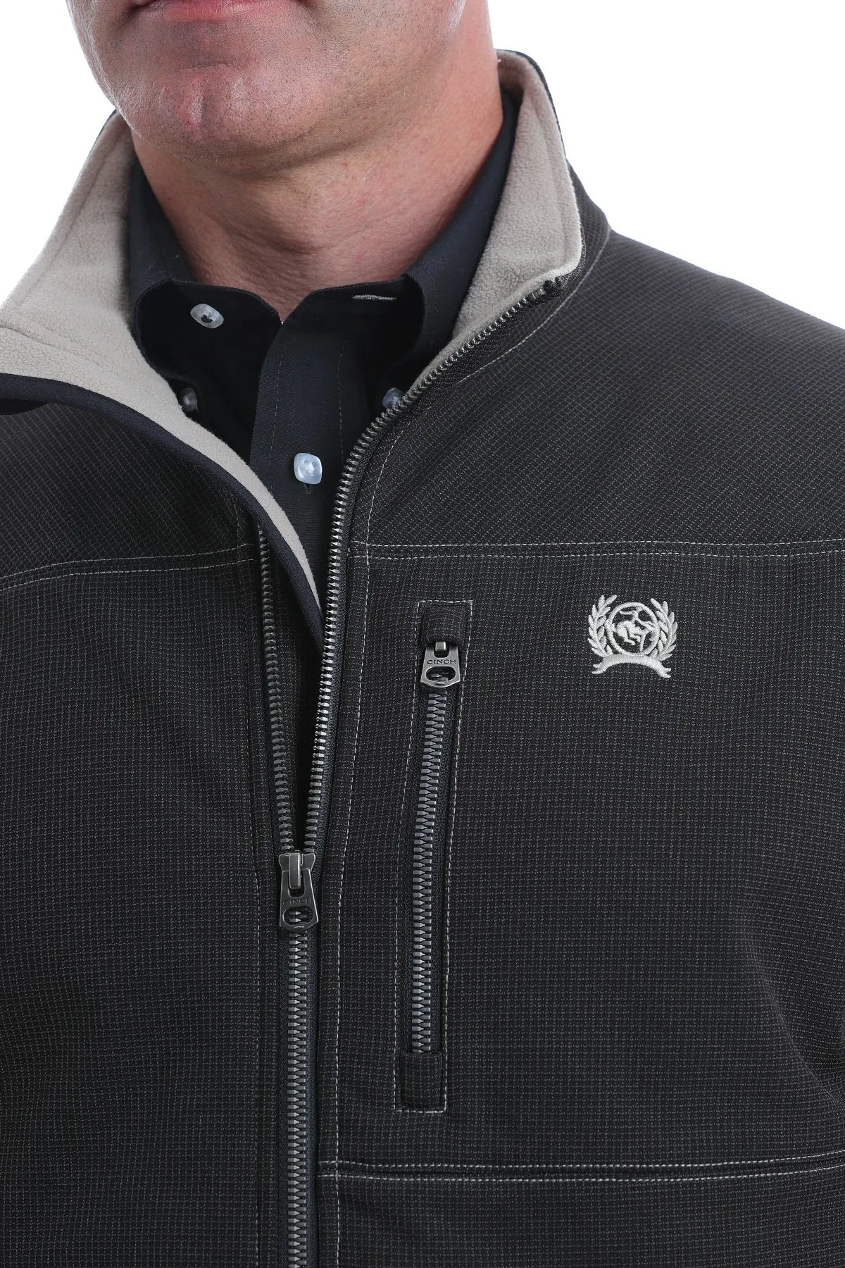 Cinch Men's Concealed Carry Bonded Jacket-Black/Silver