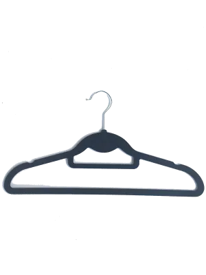 Closet Spice Velvet Hangers with Hook & Tie Bar - Set of 40 (Black)