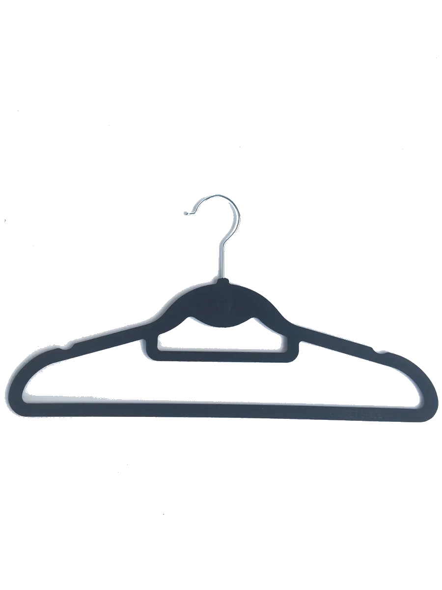 Closet Spice Velvet Hangers with Hook & Tie Bar - Set of 40 (Black)