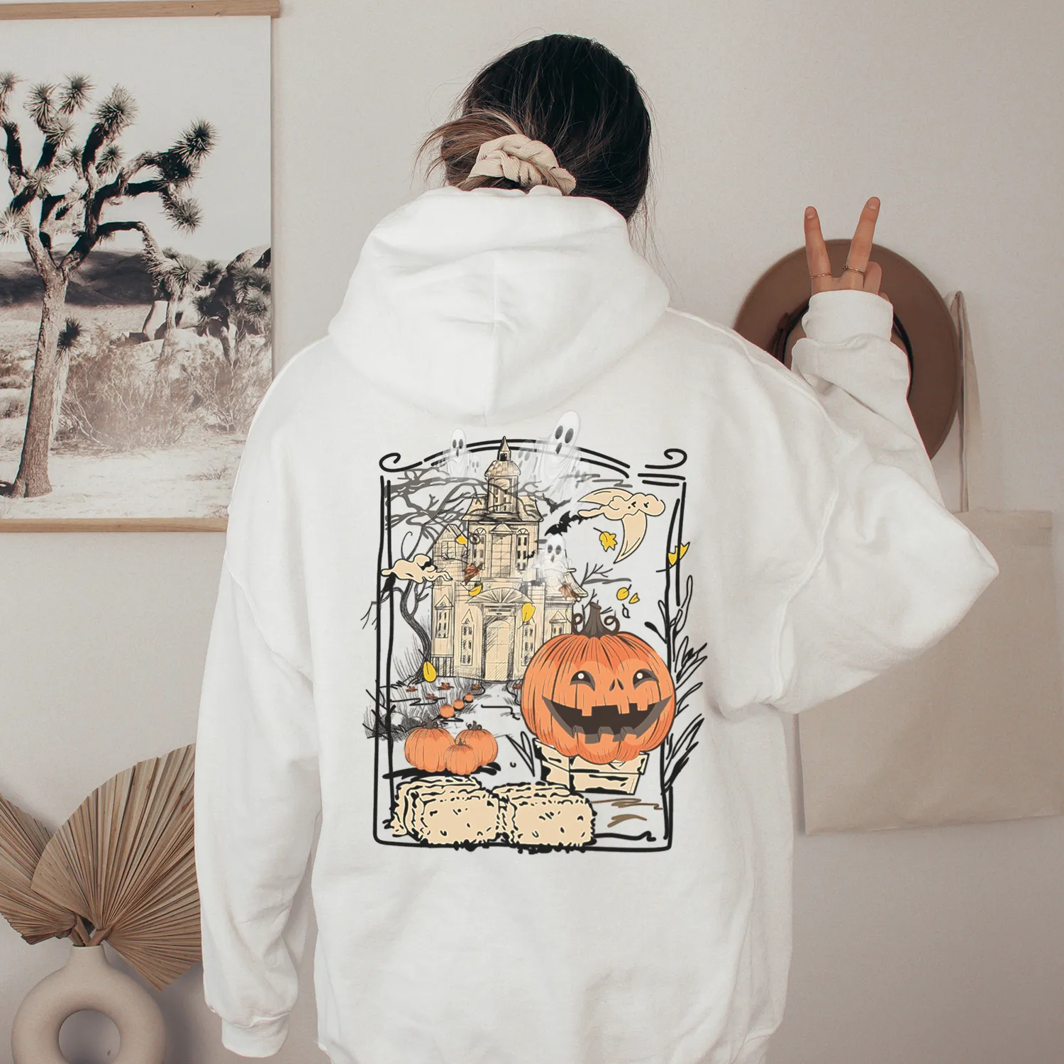 Comfy Halloweentown University Sweatshirt & Hoodie with Front & Back Design