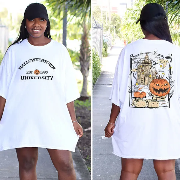 Comfy Halloweentown University Sweatshirt & Hoodie with Front & Back Design