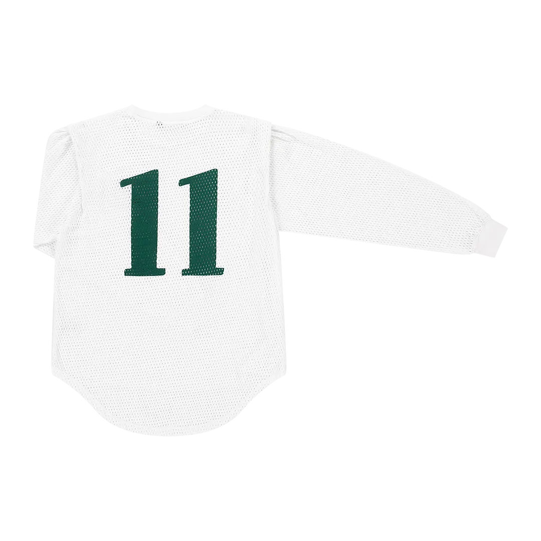 Cotton mesh longsleeve