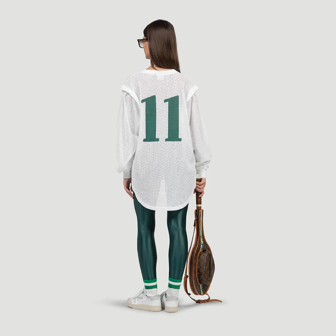 Cotton mesh longsleeve