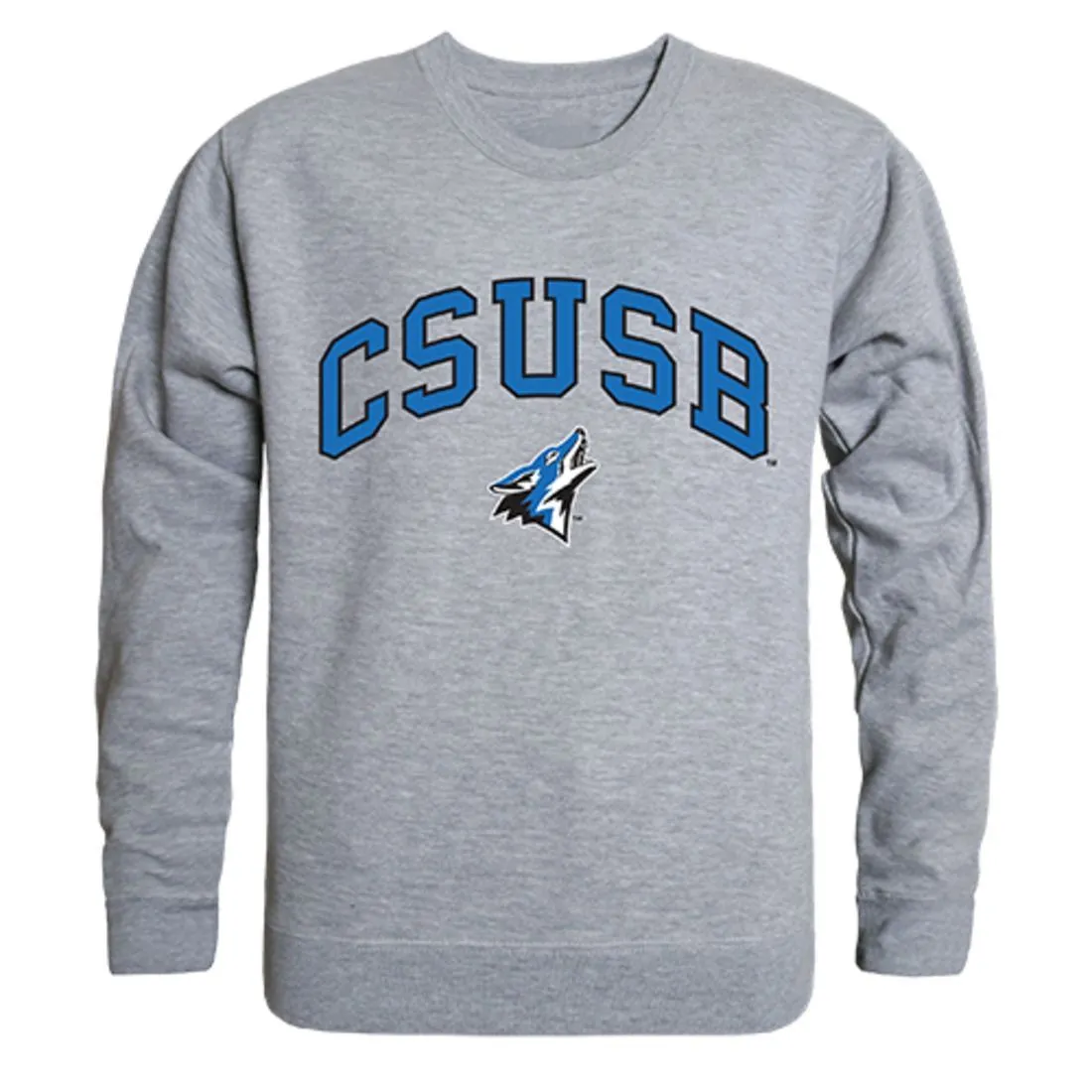 CSUSB California State University San Bernardino Campus Crewneck Pullover Sweatshirt Sweater Heather Grey
