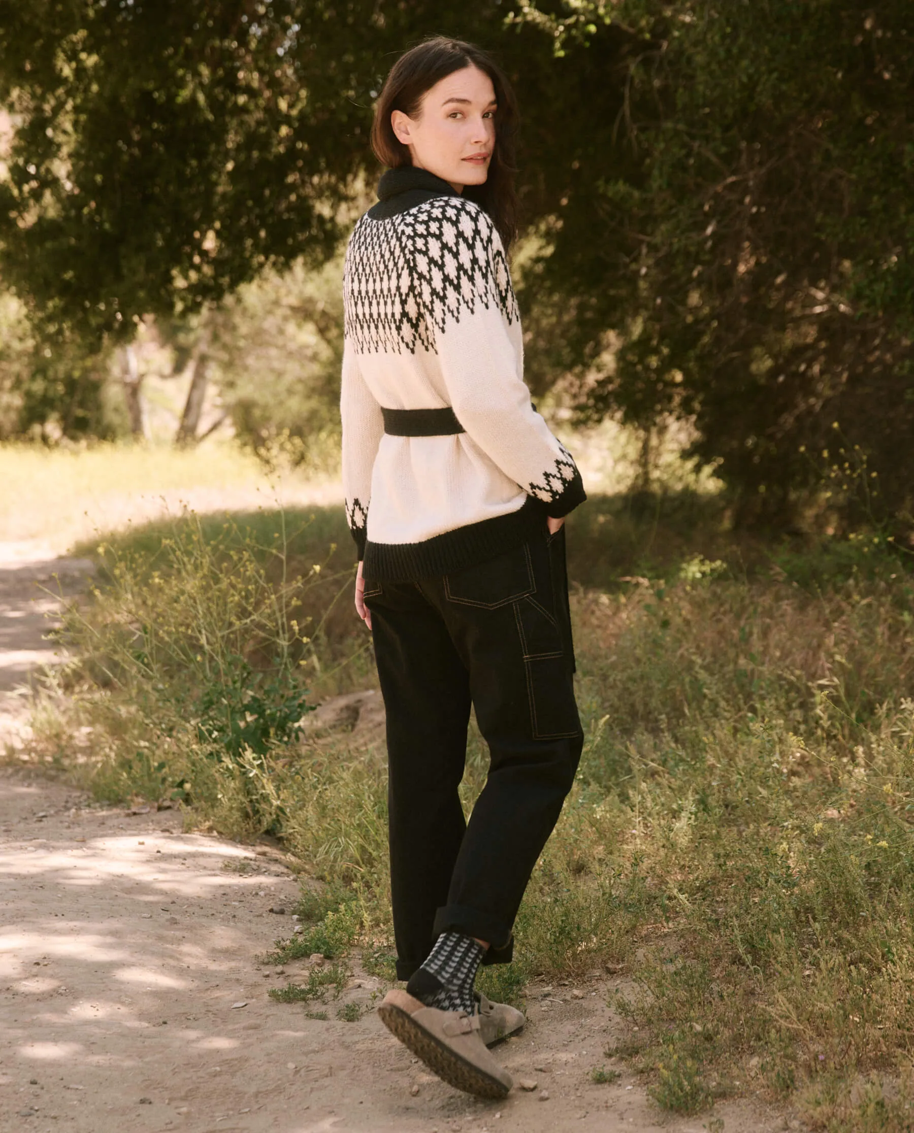 Geo Fair Isle Riding Cardigan