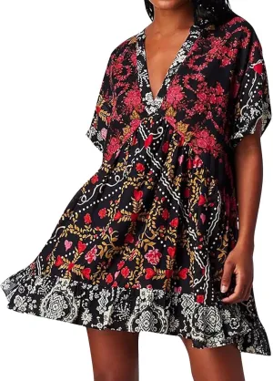 Hot Short Mini Dress Babydoll Dresses for Women Boho Y2K Summer Dress Flowy Deep V Neck Floral Sundresses
