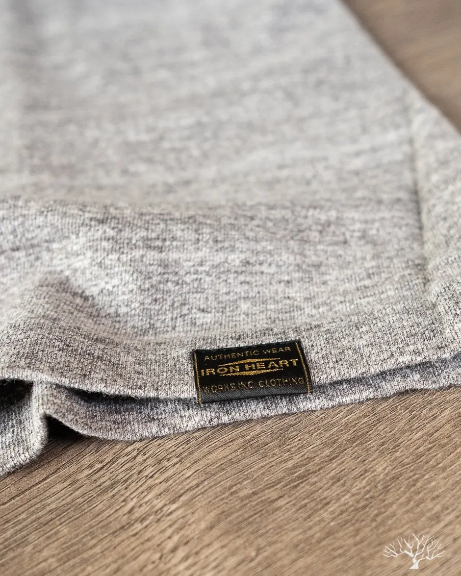 IHT-1610L-GRY - Loopwheel Crew Neck Long Tee - Grey
