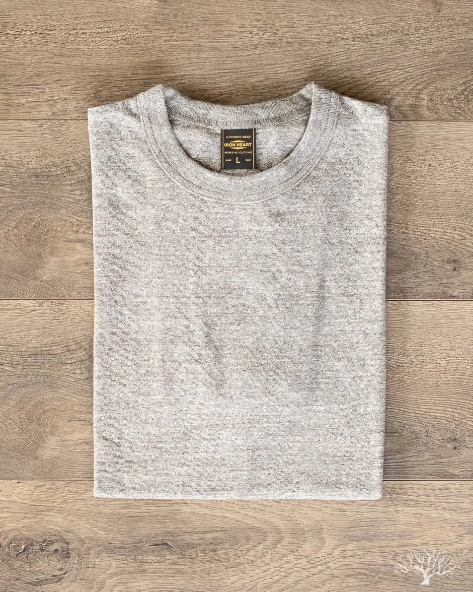 IHT-1610L-GRY - Loopwheel Crew Neck Long Tee - Grey
