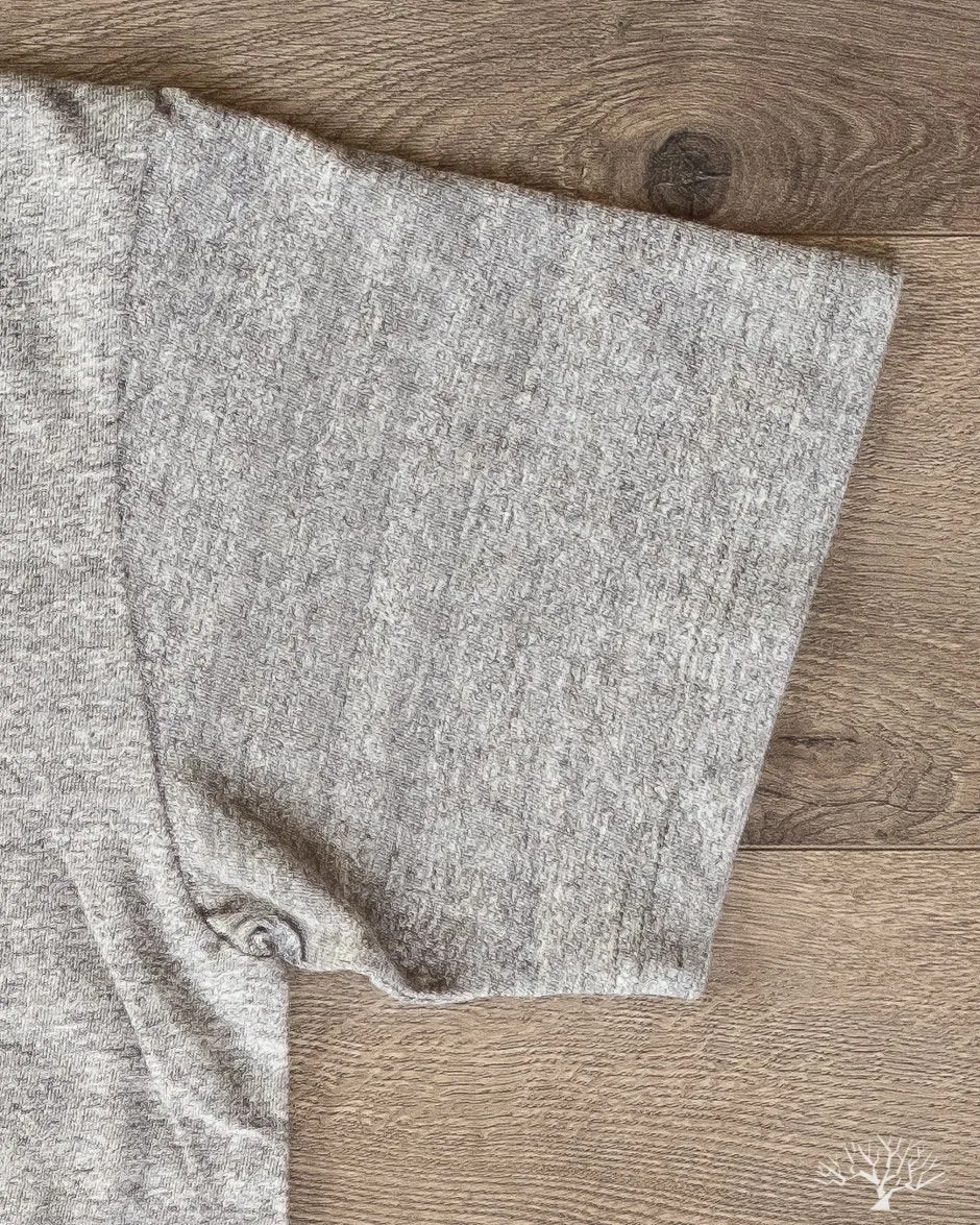 IHT-1610L-GRY - Loopwheel Crew Neck Long Tee - Grey