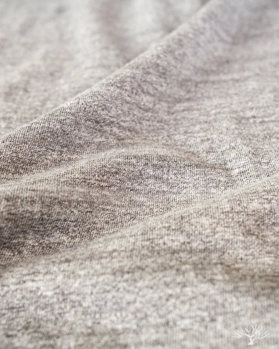 IHT-1610L-GRY - Loopwheel Crew Neck Long Tee - Grey