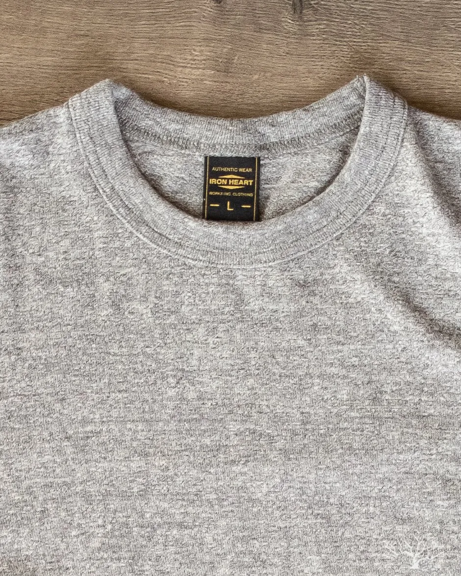 IHT-1610L-GRY - Loopwheel Crew Neck Long Tee - Grey