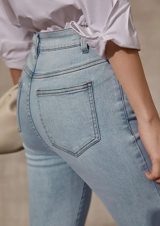 Lady High Waist Slim Ankle Pants