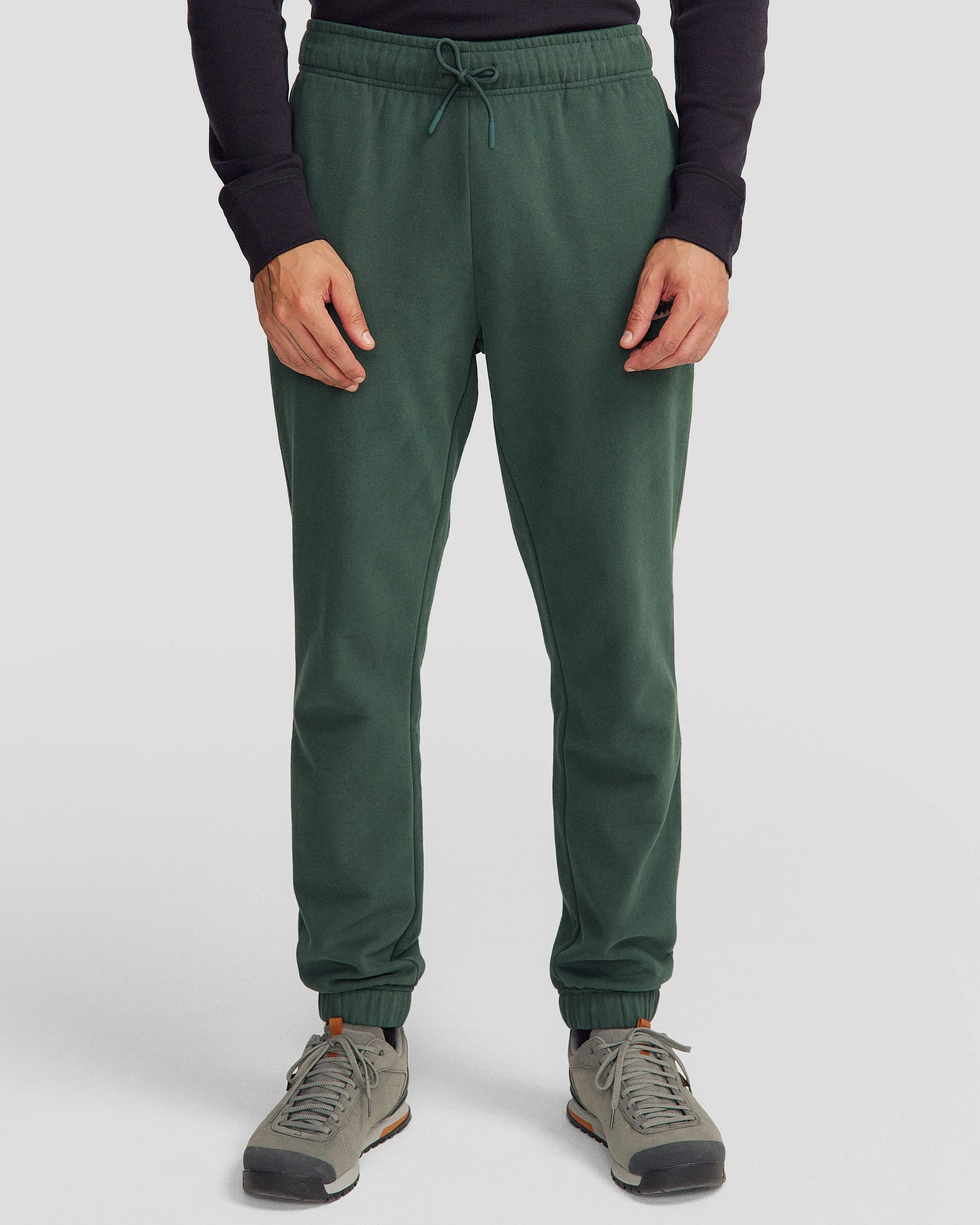 Men's Heritage Logo Brushed Joggers - Deep Forest