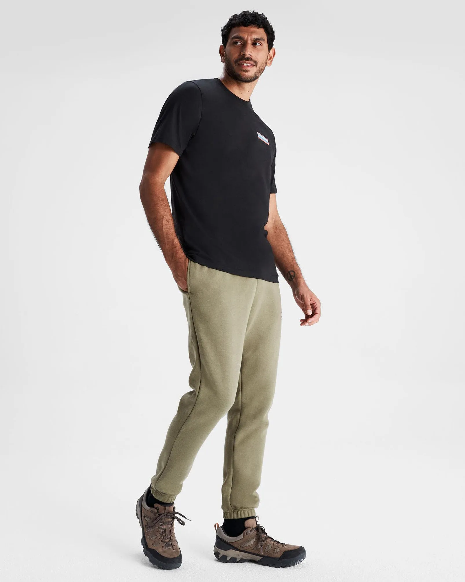 Men's Kathmandu Heritage Logo Slouchy Joggers - Beech