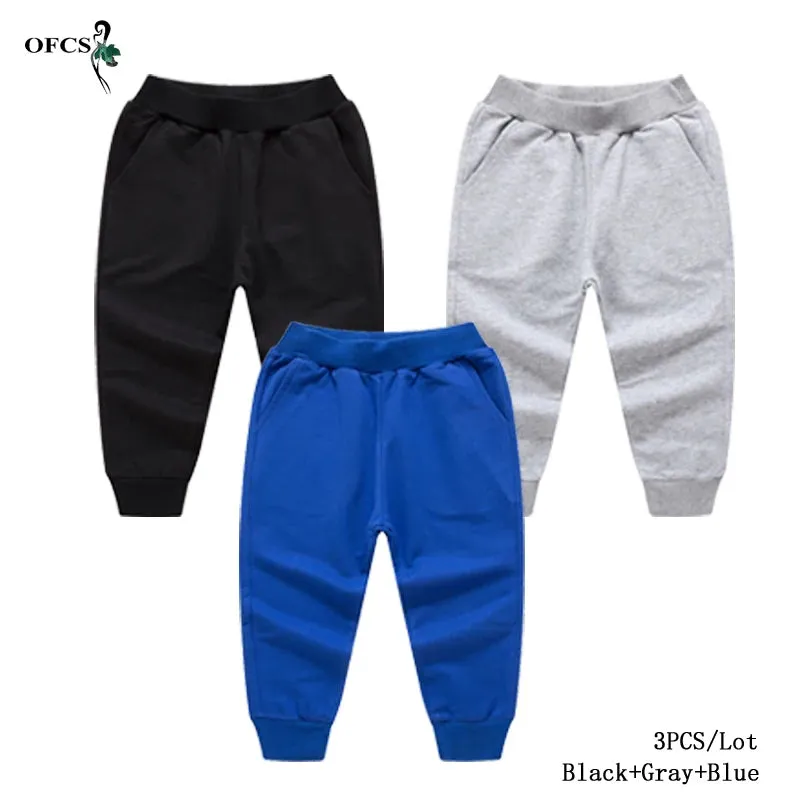 New Arrival Solid Sweatpants For Kids Fashion Loose Long Pants Jogger Trousers Boys Casual Fitness Pants Autumn Spring Clothes