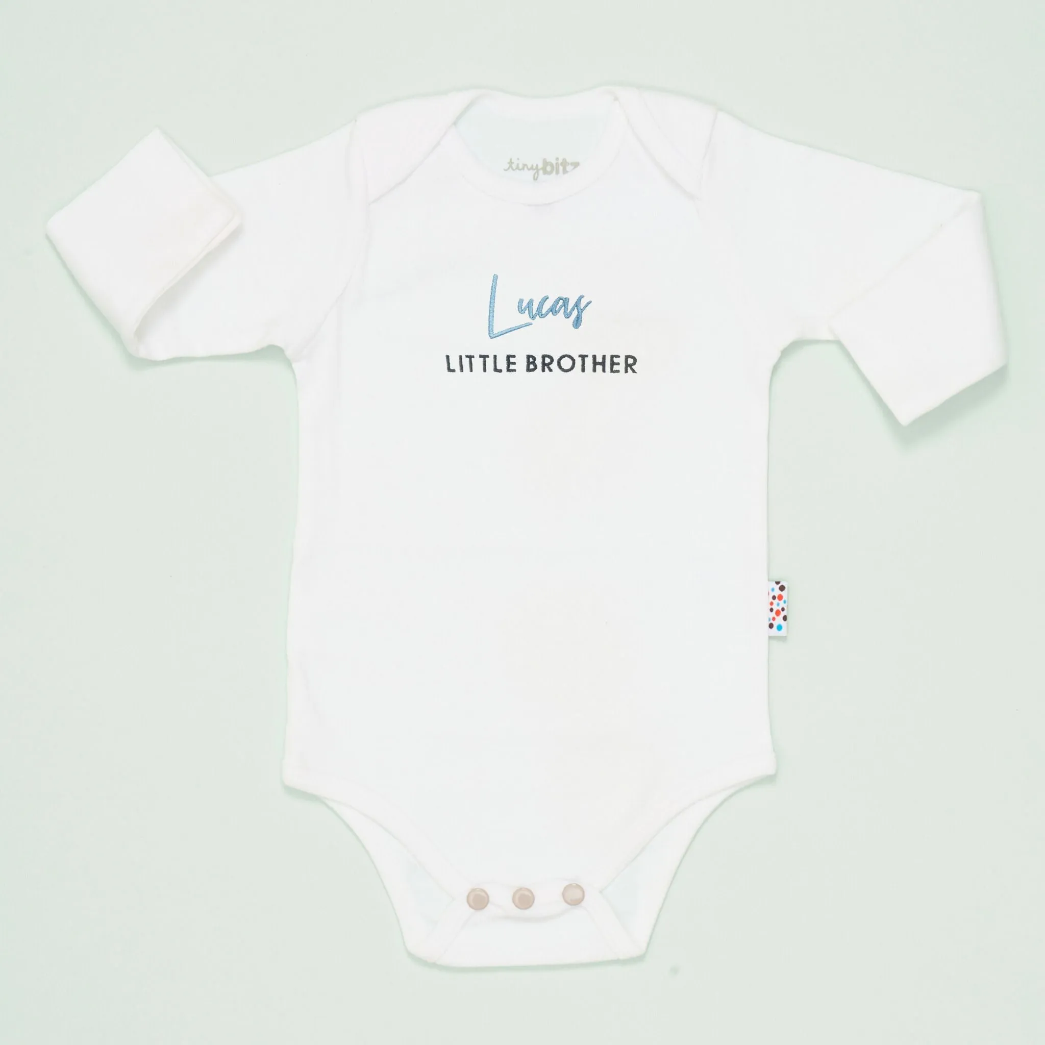 Organic Onesie: Little Brother with Name