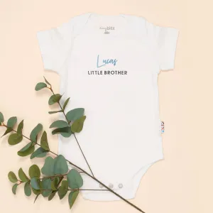 Organic Onesie: Little Brother with Name