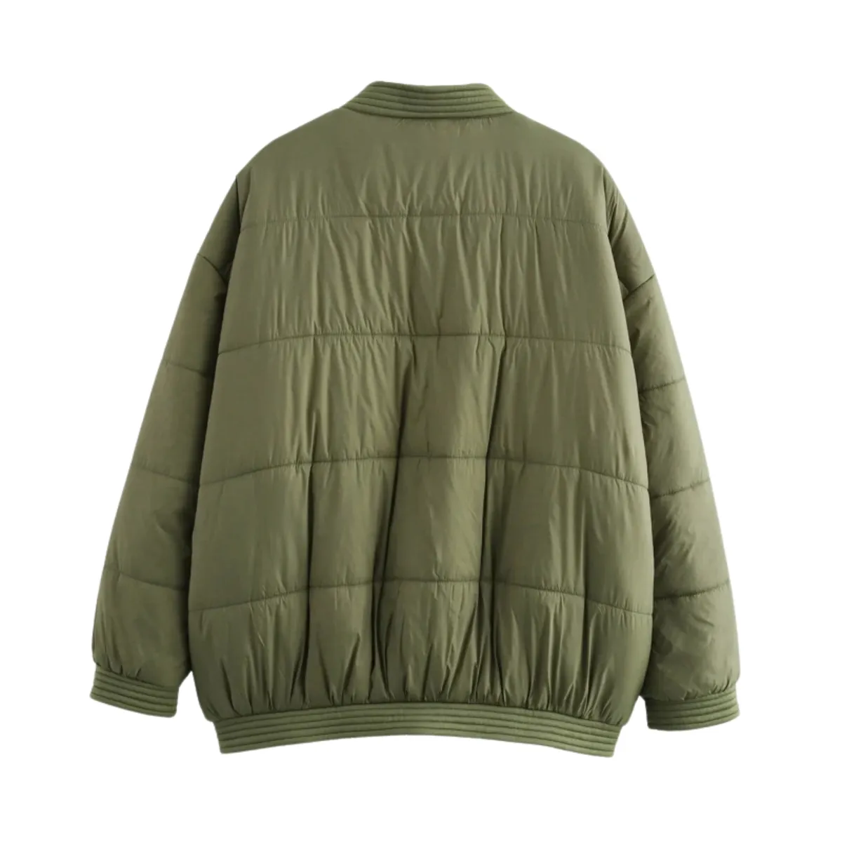 Oversized Quilted Bomber Jacket