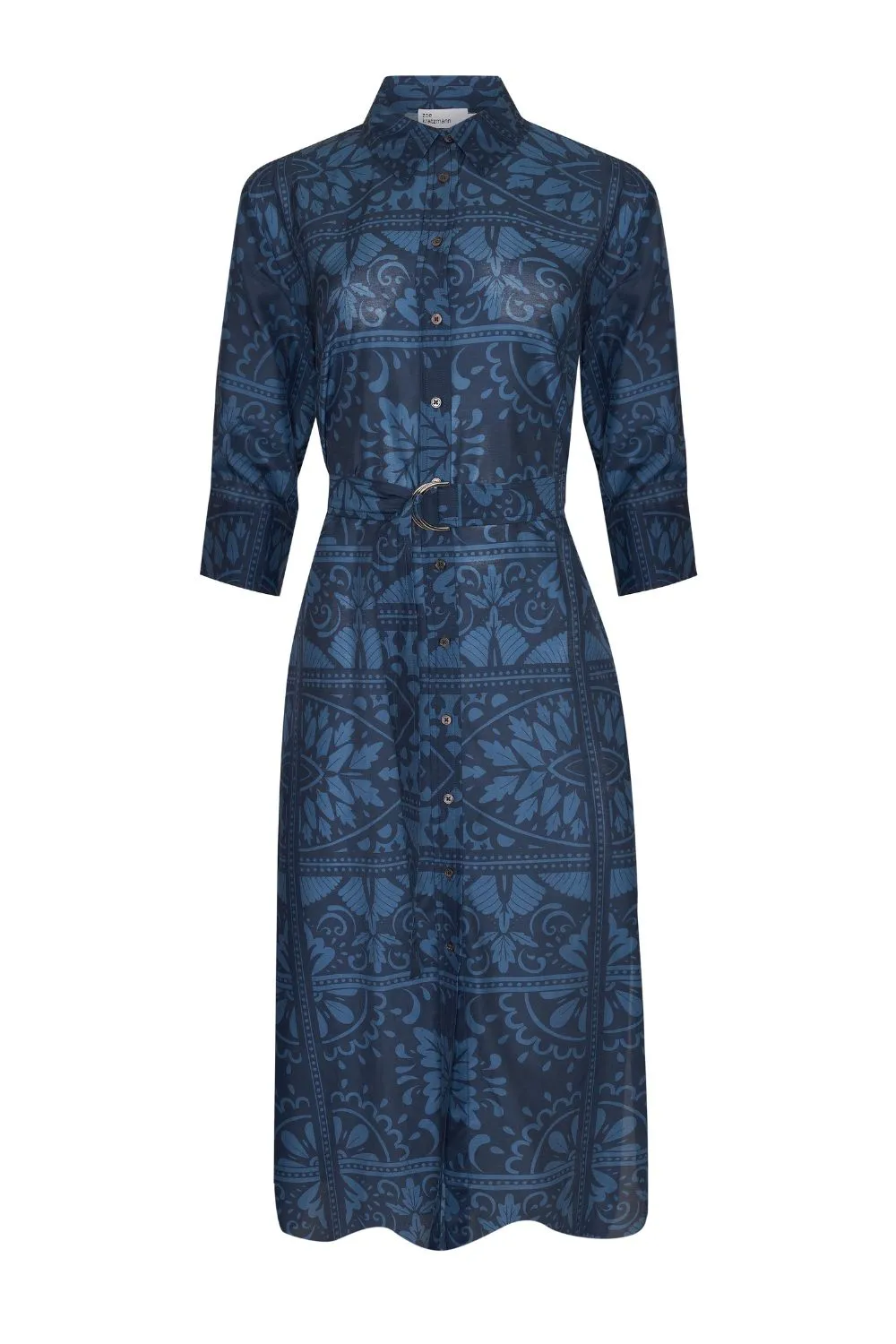 pinpoint dress - indigo mosaic