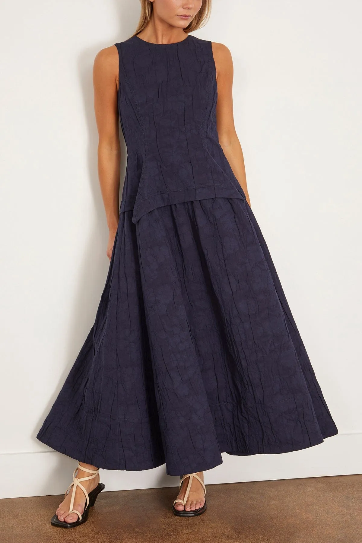 Sara Dress in Dark Navy