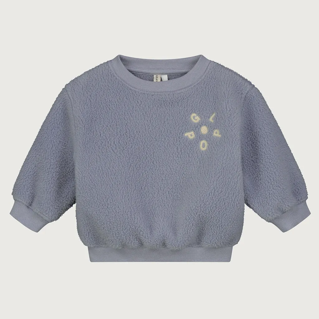 Sweater Dropped Shoulder Baby Teddy POP Stone Grey