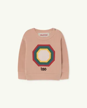 TAO Soft Pink Octagon Bear Baby Sweatshirt