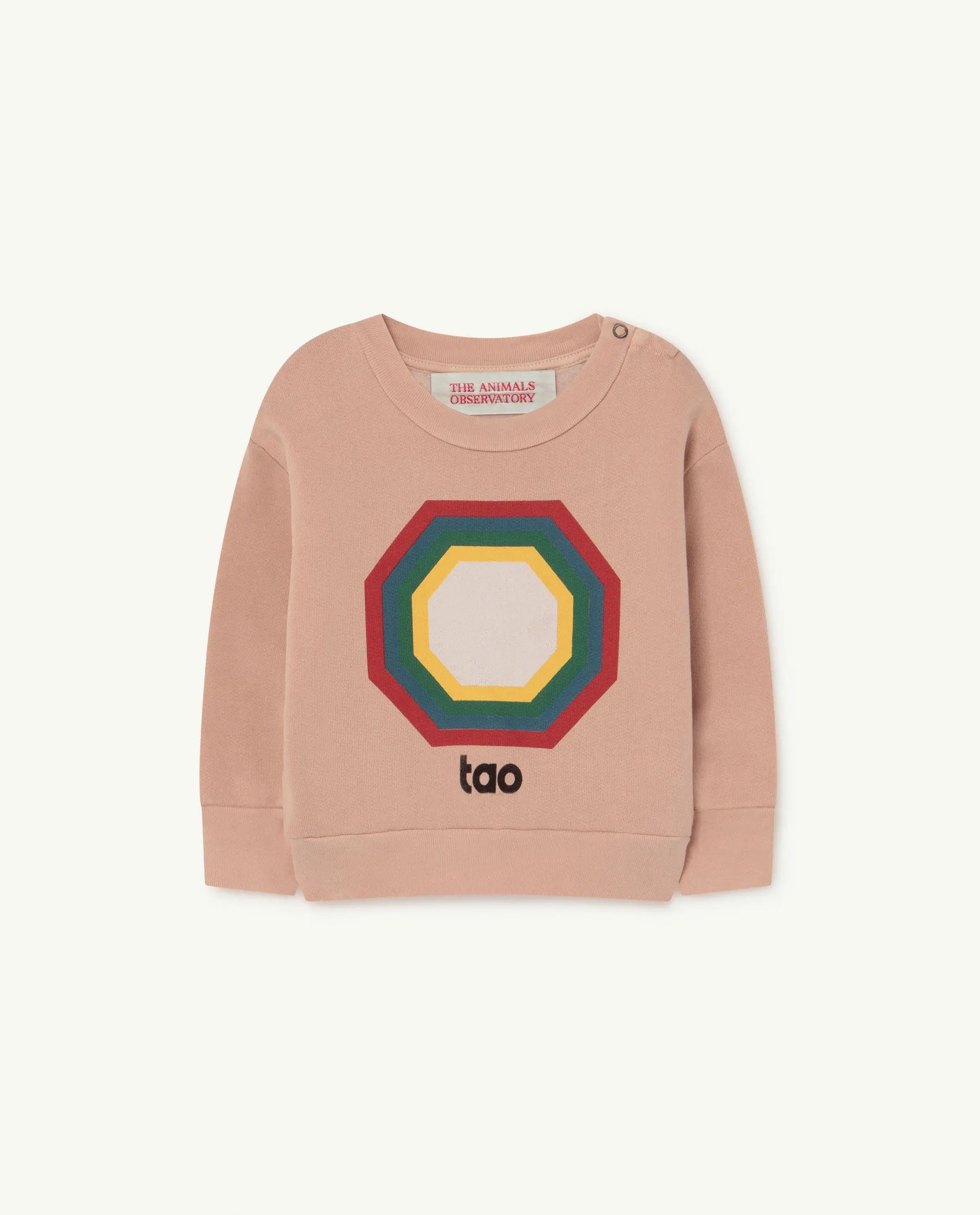TAO Soft Pink Octagon Bear Baby Sweatshirt