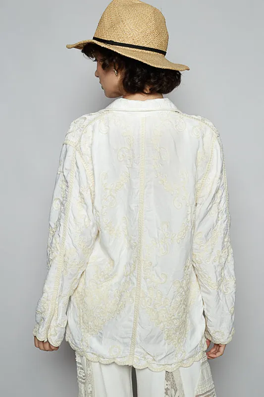 White Embroidery Top