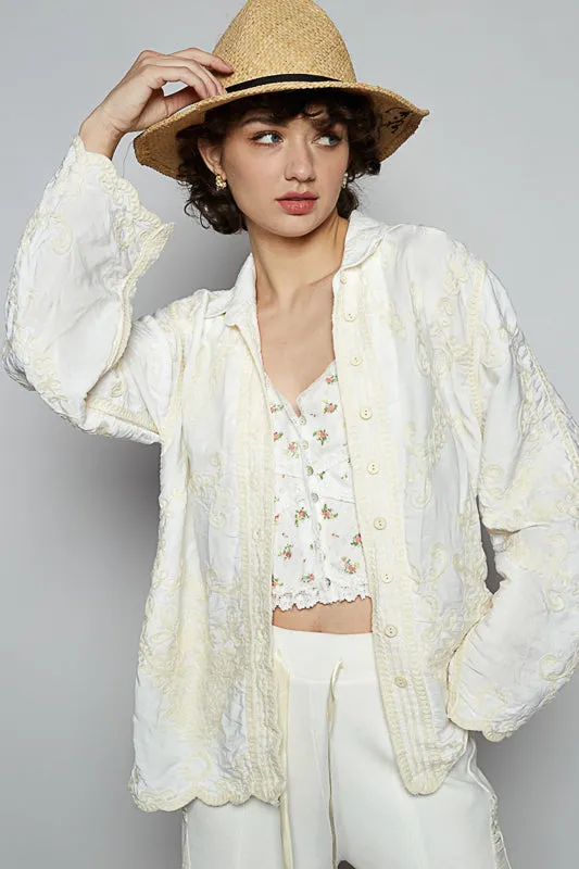 White Embroidery Top