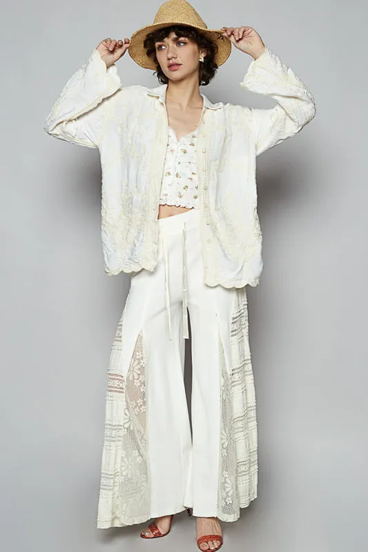 White Embroidery Top