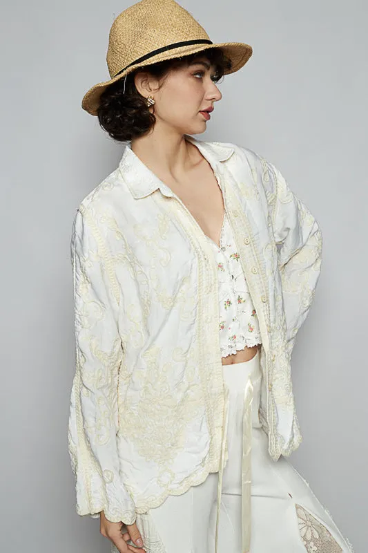 White Embroidery Top